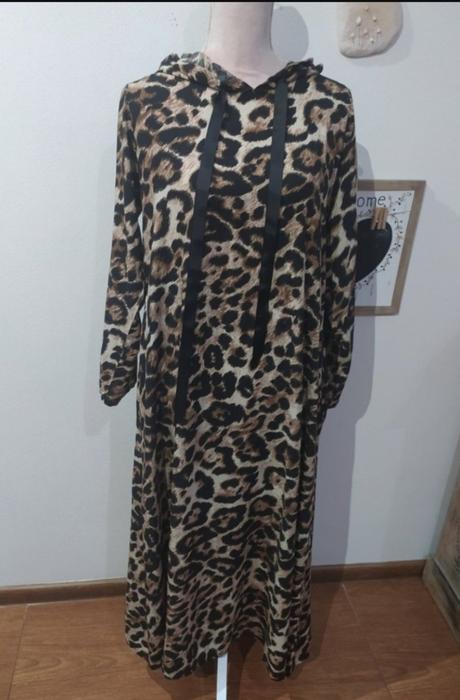 Leo maxi šaty s kapucňou, 