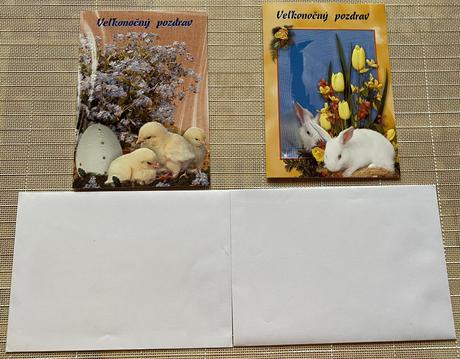 Veľkonočný pozdrav s 3d efektom + obálka, 