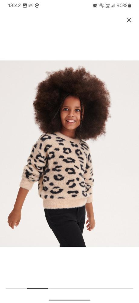Teply pulover leopardi vzor, reserved,146