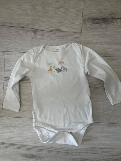 5 balenie bielych body s dlhým rukávom, next,92