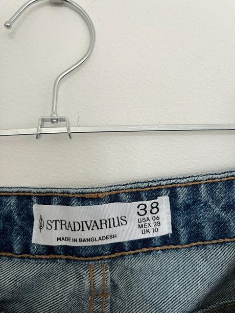 Denim riflová jeansová jarná štýlová sukňa, stradivarius,m