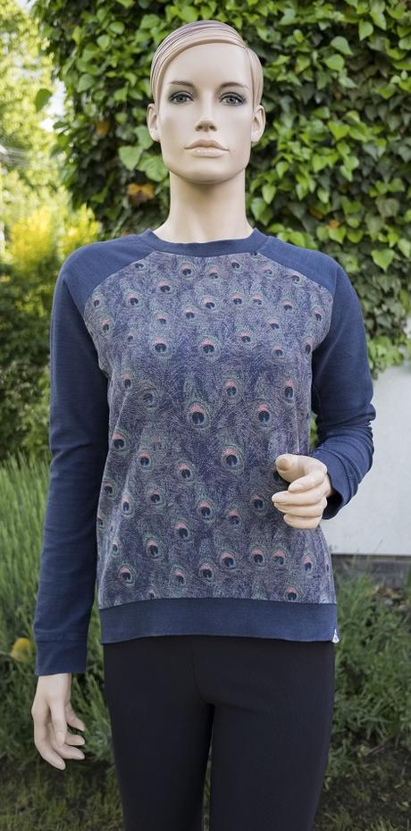 Mikina so vzorom páva, s, s