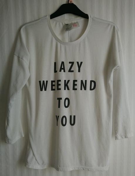 Dámsky biely top s nápisom, h&m, l/xl, h&m,xl