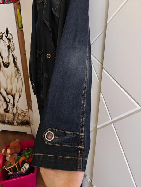 Dámsky tenký riflový kabát, l