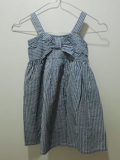 Pásikavé šaty s mašľou, primark,104