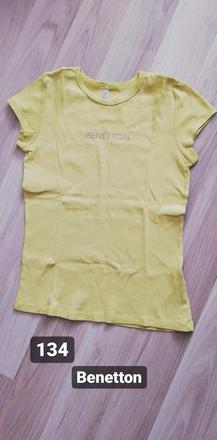 Tričko s kamienkami v nápise, benetton,134