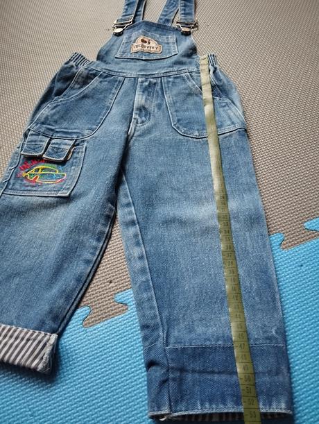 Detské riflové nohavice s trakmi, 80