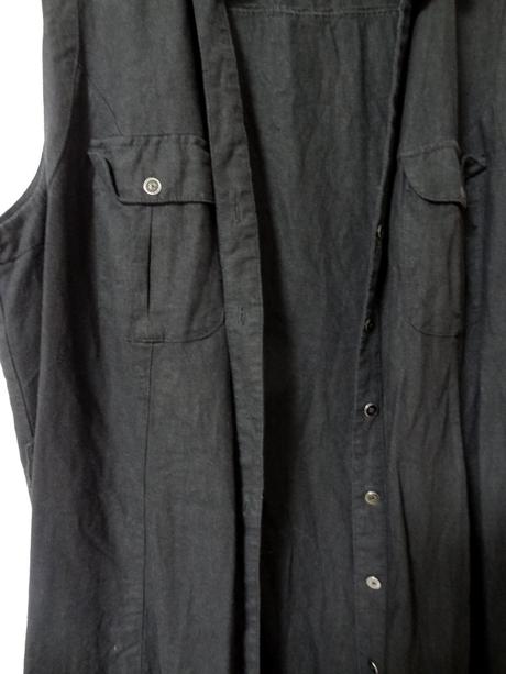 Čierna rifľová vesta, xxl