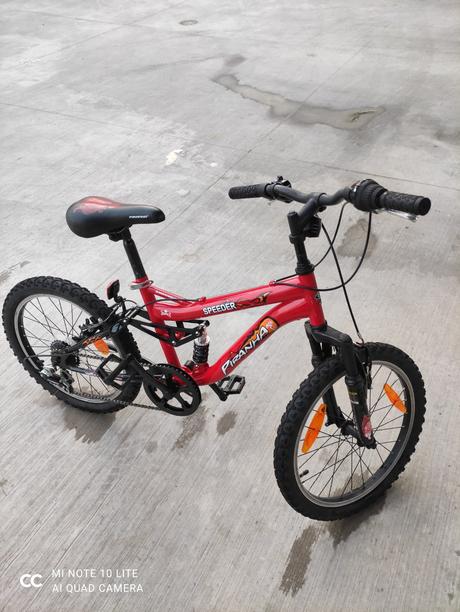 Predám červený detský bicykel "piranha', 16