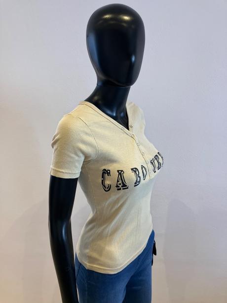 Dámske vrúbkované tričko s nápisom (m), m