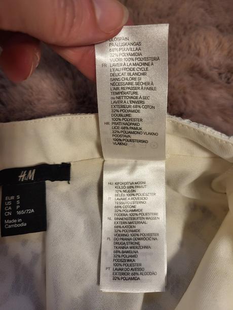 S krásna čipkovanéa sukna, h&m,s