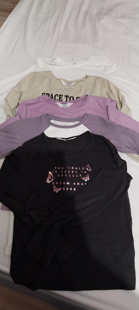 Trička s dlhým rukávom, h&m,146