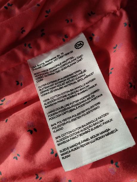 Kabatik pre dievčatko, c&a,104