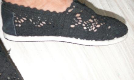 Háčkované tenisky, balerínky, 36