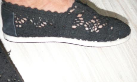 Háčkované tenisky, balerínky, 36