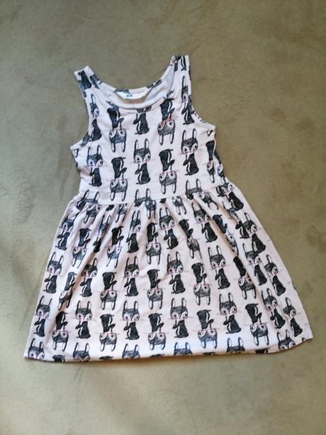 Letné šaty so zajačikmi  h&m c122cm, h&m,122