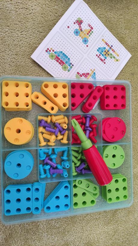 Kreatívna hračka- create & screw mosaic building, 