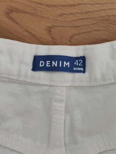 Biele riflové šortky, sinsay,xl