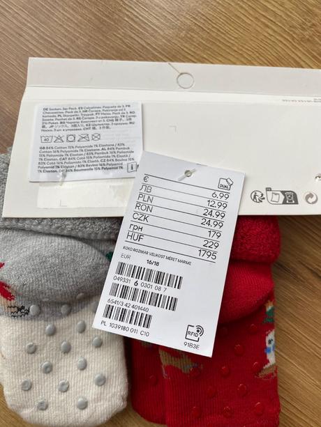 Hrubé zimné ponožky 16-18, h&m,17