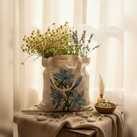 Plátené, ručne maľované tašky, 