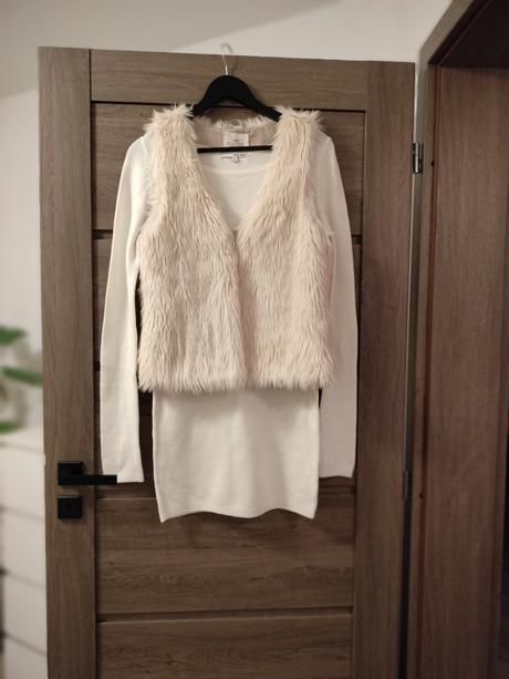 Kožušinová vesta, h&m,s