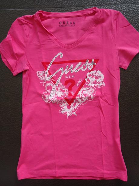Guess letné tričko s trblietavým logom, guess,xs