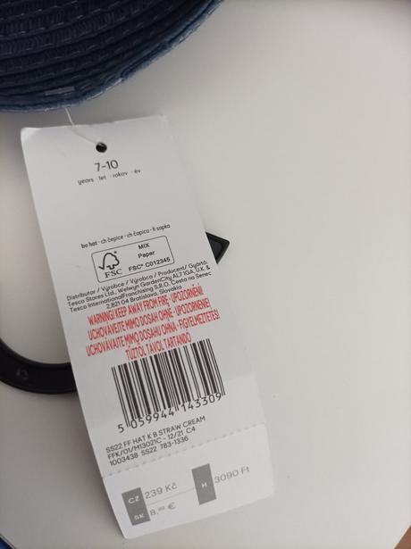 Nový klobuk 7-10rokov, h&m,134