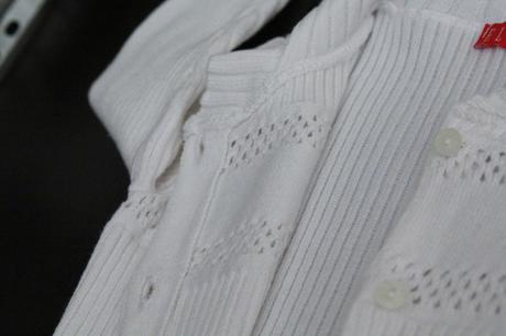 Elle svetrík, jarný, biely, ako nový, 6 mes., 68