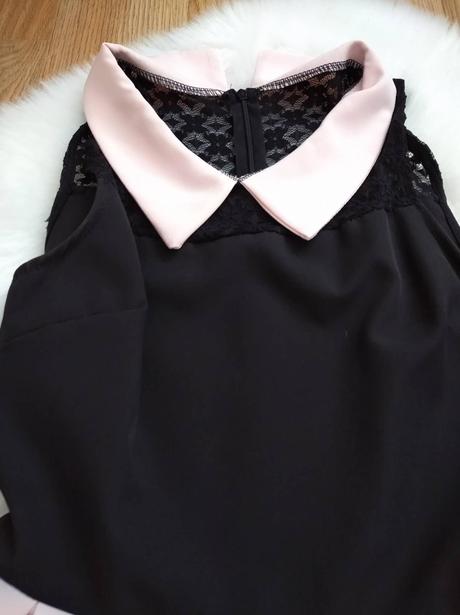 Krásne šaty s golierom pronto moda, m