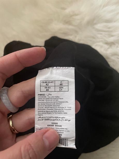 Čierna sukňa na gombíky, pimkie,42