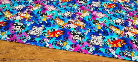 Teplákovina - bluey- cena za 10 centimetrov, 