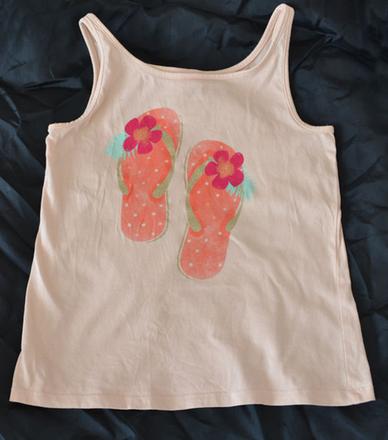 Letné tričko s obrázkom plážových šlapiek, c&a,140