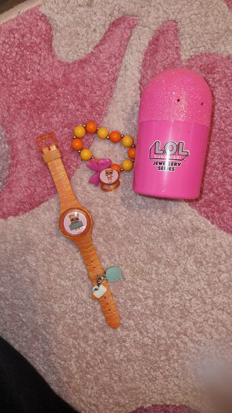 Lol surprise komplet hodinky naramok, prsteň, 