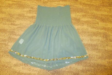 Zelenkavý topík bez ramienok, 36