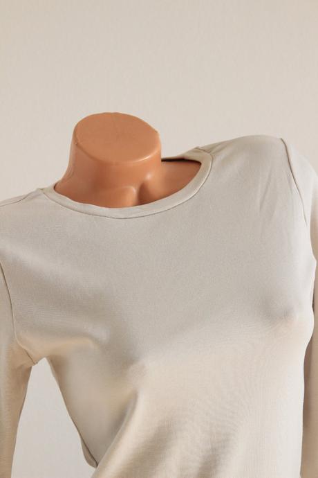 Béžové bavlnené body tričko, l, l