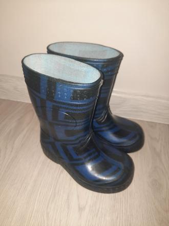 Modro-čierne gumáky a&a (vd 15 cm), 23