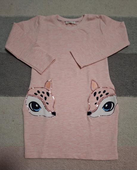 Mikinové šaty s vreckami, 122