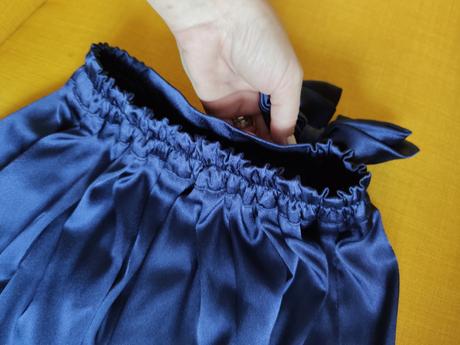 Rodinný set - saténova midi sukňa a detská 104/110, 38