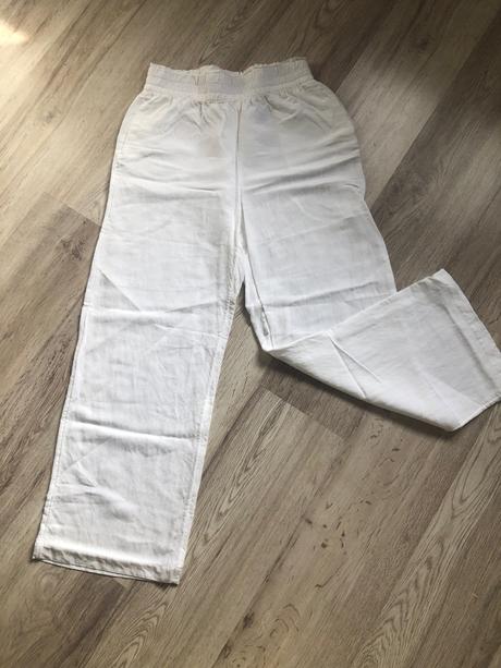 Ľanové nohavice h&m, h&m,s