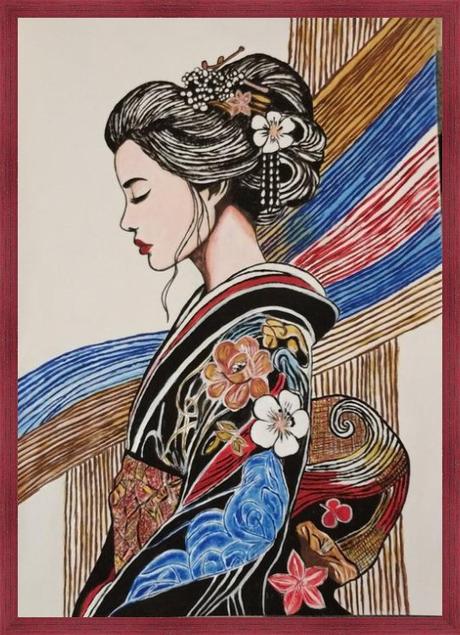 Obraz - japonské dievča, 