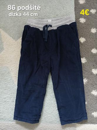 Zateplene nohavice 86, 86