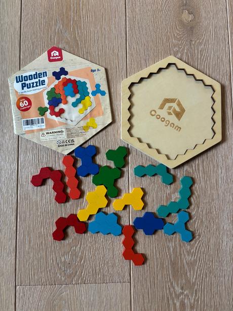 Logicke drevene puzzle coogam, 