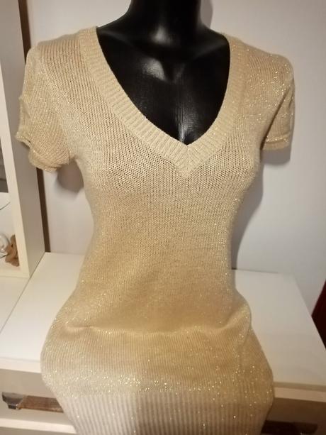 Zlatý dlhý svetrík, s