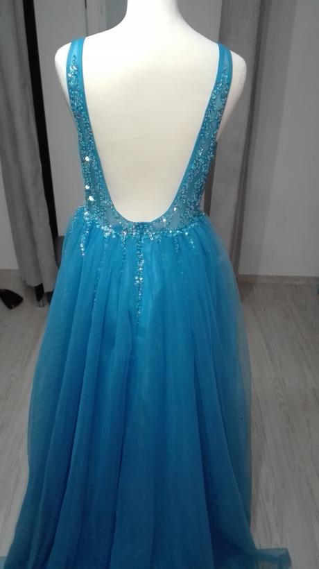 Rozprávkové tylové šaty s rozparkom, 36 / 38 / m / s