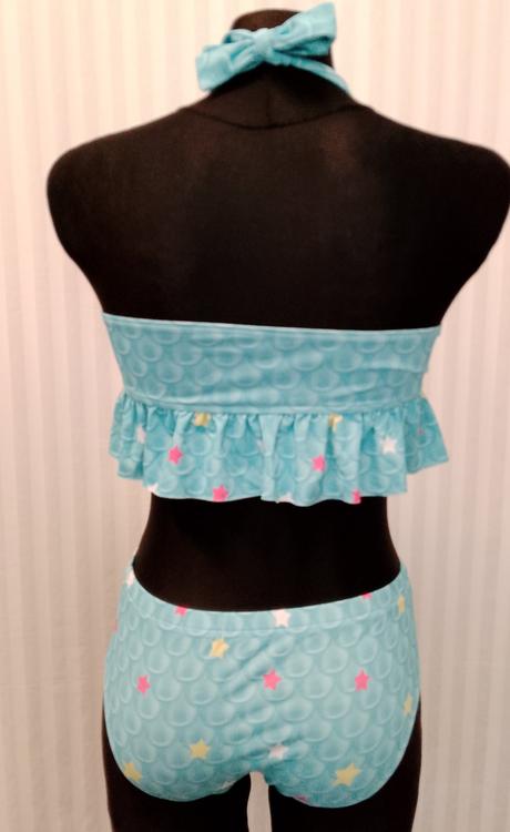 3 set plavecký morská víla s hviezdičkami, 150 cm, 152