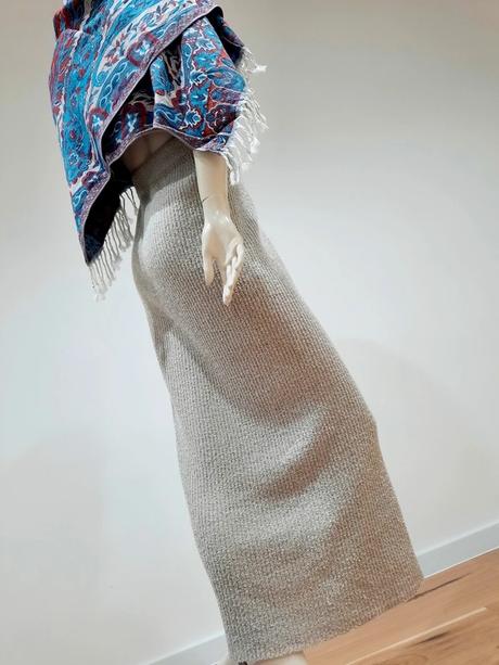 Úpletová maxi sukňa, m