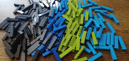 20ks stavebné kocky 1x6,