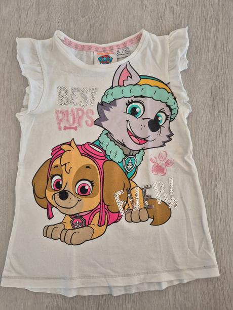 2 x tričko tlapková patrola, nickelodeon,110