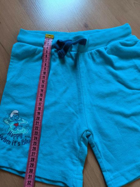 Teplákové kraťasy smurf, 122