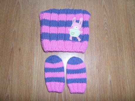 Čiapka + rukavice zajko, next,92